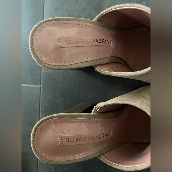 BCBG Maxazria Brown Suede Mules - Picture 2 of 4